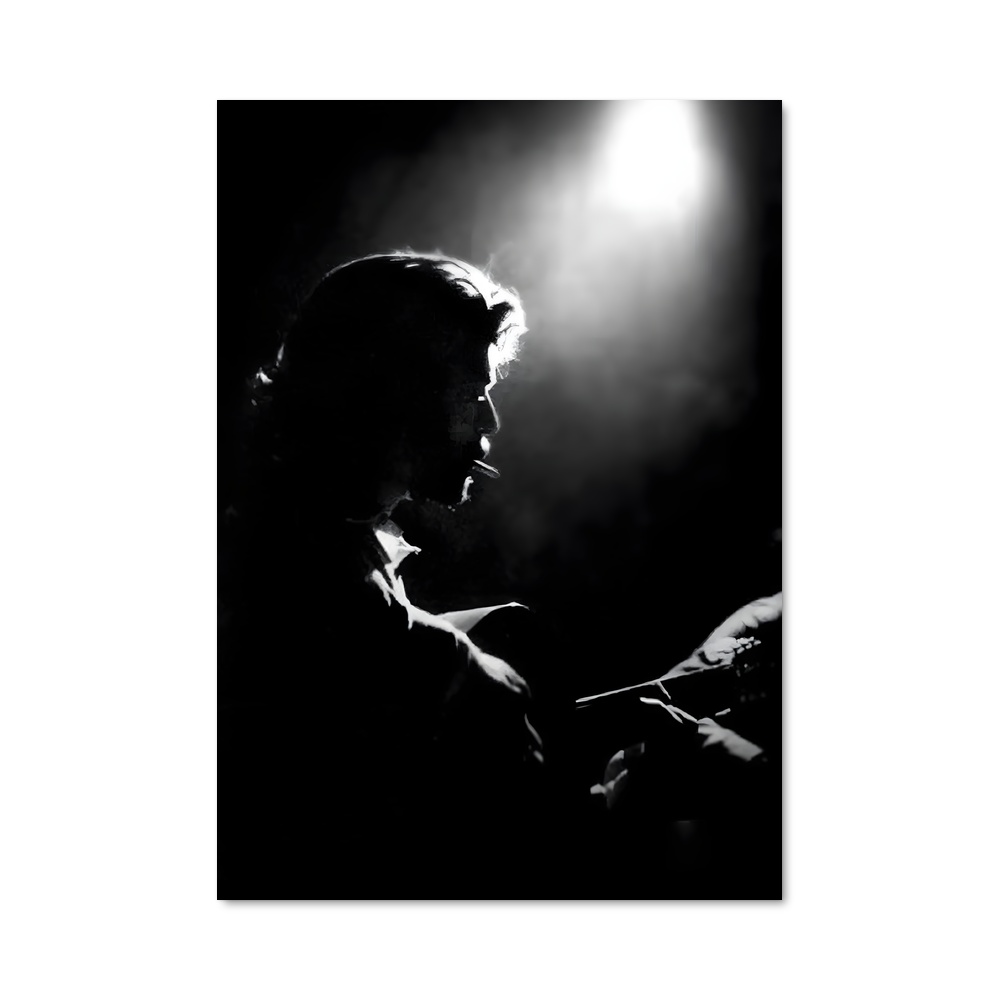 Poster Guitariste Élégant